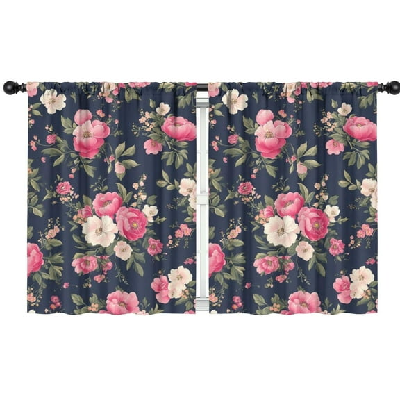 Blackout Kids Curtains,Pioneer Flower Childrens Insulated Curtains Set Of 2,Bedroom Essentials,Toddler Room Decor 42x54in(106x137cm)