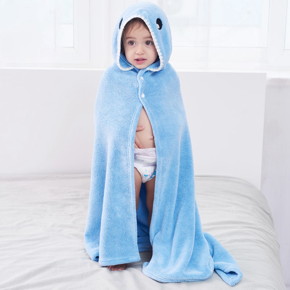 URMAGIC Baby Coral Fleece Bath Towel Ultra Soft Hooded Towel Highly Absorbent Toddlers Bathrobe Blanket Kids Shower Gifts for Boys Girls