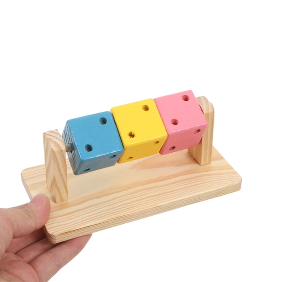 Pretyzoom Rabbit Chew Toys Wood Platform Toy Multi Dental Health Cage Enrichment for Rats 1Pack