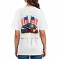 thumbnail image 7 of CAICJ98 Women's 250th America Anniversary Casual Printed Crew Neck T-Shirt USA Flag Tee 250 Years of Freedom Shirts for Women (White,XL), 7 of 7