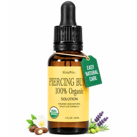 BodyJ4You Piercing Bump Oil USDA Organic Aftercare Jojoba Tamanu 1 fl oz