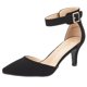 thumbnail image 1 of DREAM PAIRS - Zapatos de tacón alto para mujer con correa al tobillo y puntera cerrada, 1 of 4