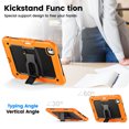 thumbnail image 5 of for iPad Pro 11 Inch (M4 2024/M5 2025) Case, 3in1 Heavy Duty Shockproof Tablet Case with Stand, Shoulder Strap, Orange, 5 of 7