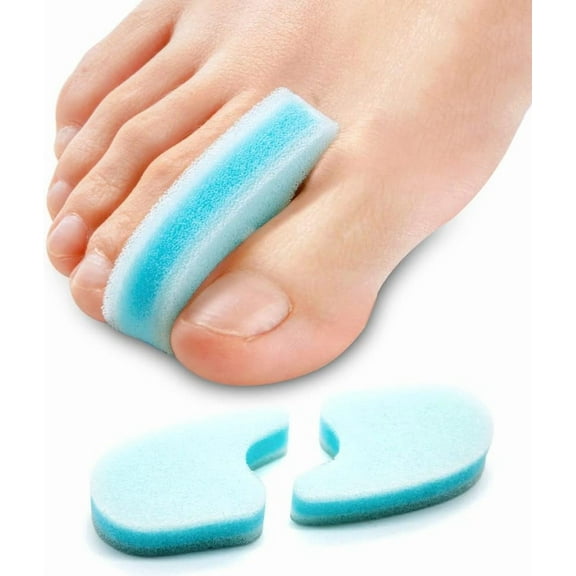 Sumiwish Foam Toe Separators, 10 Pack Breathable Toe Spacers, Reduce Friction and Relieve Corns Pain, Overlapping Toes Corrector - (Blue)