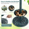 thumbnail image 6 of Demi Bonn 30" Outdoor Garden Bird Bath with Solar Light, Weather Resistant Pedestal, Backyard Bird Feeder and Flower Planter, Green, 6 of 9