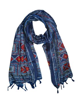 Mogul Womens Boho Chic Beach Pareo Silk Wrap Colorful Printed Shawl Yoga Wear Indian Style Wraps Stole