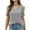 Gray, variant on Timegard Womens Plus Size Tops Zipper V Neck Cold Shoulder Short Sleeve Slim Fitting Tee Casual Comfy Tops
