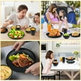 thumbnail image 5 of 16-Piece Plastic Wheat Straw Dinnerware Set,Dish Set for 4 Salad Plates,Cereal Bowls,and Cups Set,Unbreakable and Lightweight,Microwave & Dishwasher Safe,Black, 5 of 8