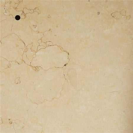 Elegant Kitchen & Bath ST-101 6 in. Stone Finish Sample, Cream Marble