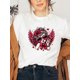 thumbnail image 1 of Camiseta con estampado gráfico de Cupido con purpurina para San Valentín, manga corta, cuello redondo, informal, para verano y primavera, ropa de mujer, camiseta deportiva de ocio., 1 of 6