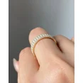 thumbnail image 5 of 2Ct Round Lab Created Diamond Half Eternity Wedding Band 14K Yellow Gold Plated, 5 of 5
