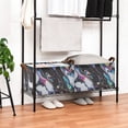 thumbnail image 3 of Yayeee Foldable Storage Basket for Shelves with Handles Waterproof Cloth Bins, Black, 3 of 7