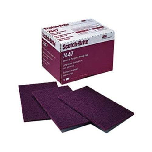 Almohadilla de mano 3M 7447 Scotch Brite de uso general, 15 x 23 cm