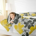 thumbnail image 4 of Homewish Retro Flower Bedding Comforter Set,Rustic Plant Twin Comforter Sets,Yellow Black Gray Bedding Set For Kids,Ultra Soft Home Decor Reversible,2pcs, 4 of 8