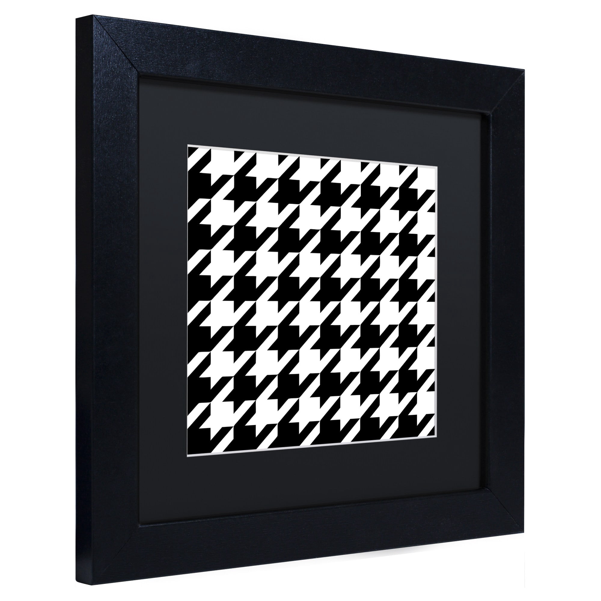Trademark Fine Art "Houndstooth II" Canvas Art by Color Bakery Black Matte, Black Frame