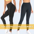 thumbnail image 4 of COOPLUS Womens Athletic Leggings Tummy Control High-waisted Seamless Running Pants for Gym Yoga Workout(Pack of 3), 4 of 6