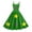 Fluorescent Green, variant on Mardi Gras Womens Plus Size Dresses Carnival Printed Fashion Spaghetti Strap Sleeveless Cocktail Dress Punk Vintage A-Line Swing Midi Dress