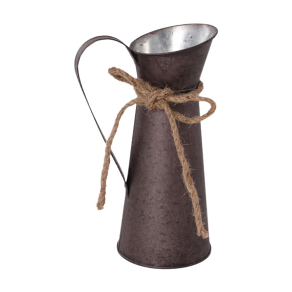 Almencla Milk Jug Vase Table Centerpiece Rustic Plants Pot for Bathroom Country Table Brown