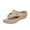 Khaki, variant on JeashCHAT Slip On Slide Sandals for Women Women's Lunge Massage Clamping Slippers Outwear Holiday Mules Slope Heel Sandals (Rose Gold)