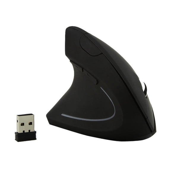 YZEGDCH Spring 6D 2.4G Wireless Ergonomic Vertical Mouse Optical 1600DPI Gaming Mic,Black