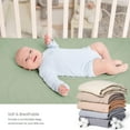 thumbnail image 3 of Muslin Crib Sheet Fitted Crib Mattress Sheet for Boys and Girls, 28"x 52", 3 of 6