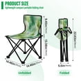 thumbnail image 3 of 600D Oxford Camping Chair Portable Foldable Chair Supports 220 lbs for Picnic, Fishing, Backpacking Green Tie-dye Flowers, 3 of 8