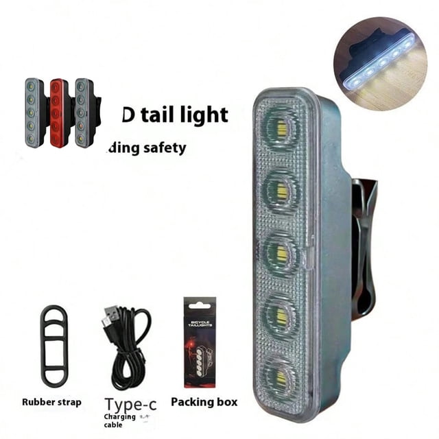 Dvruxg USB Rechargeable Tail Light - Tail Light | Bright Rear Cycling Safety Flashlight | Safety Back Light Powerful Muti Light Mode | Cycle Light for Mountain Cycle