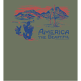 thumbnail image 2 of Americana America The Beautiful Adult Olive Long Sleeve Hoodie-XS, 2 of 3