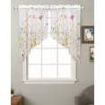 thumbnail image 2 of Spring Wildflowers Swag Valances for Windows, Pastoral Rustic Farmhouse Botanical Rod Pocket Sheer Valances for Large Windows, Swag Toppers Light Filtering for Kitchen Living Room 2 Panels 36''x45'', 2 of 6