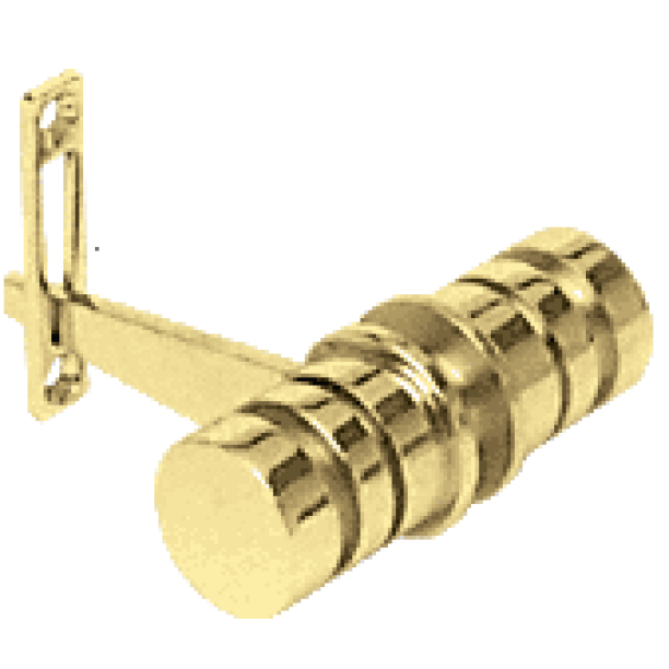 CRL LAT001BR Polished Brass 180 Degree Knob Latch