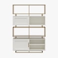 thumbnail image 6 of CosmoLiving by Cosmopolitan Goldie Modern Bookcase Room Divider, White and Brassy Gold, 6 of 13