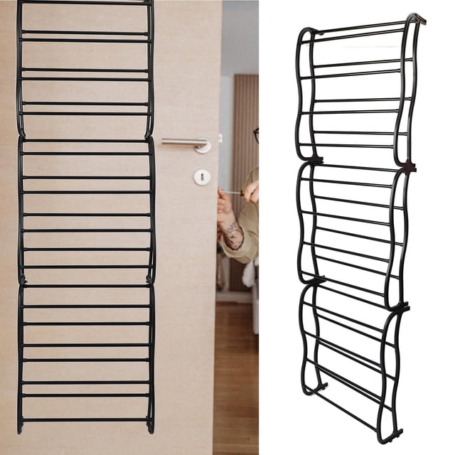Castilla De Zapato De Pared Colgante, 12 Niveles Grandes Capacidad De Gran Capacidad Fácil De Instalar Sobre La Puerta Del Zapatero Ahorro De Espacio Para El Espacio Para El Hogar