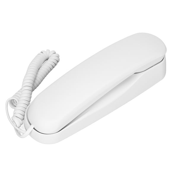 Vintage Corded Phone, Wall Mountable Landline For Seniors, Old Fashioned Landline Telephone With Lighted Keys For Home/Office/Cafe/Bar, Support Pause/Last Number , White