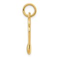 thumbnail image 3 of 14K Yellow Gold Musical Note Charm Pendant Music, 3 of 4