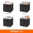 thumbnail image 4 of Cubos de almacenamiento Lifewit, 12 paquetes, 28 cm, tela plegable, color negro, 4 of 7