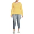 thumbnail image 2 of Terra & Sky Women's Plus Size Rib Layering T-Shirt, 2 of 5