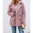 thumbnail image 3 of Abrigo PRETTYGARDEN Estilo Dos Rosa Pequeño Sherpa de Forro Polar Cálido, 3 of 6