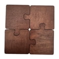 thumbnail image 1 of Posavasos de madera, posavasos, rompecabezas, reutilizables, regalos de inauguración de la casa, de mesa 4 piezas, 1 of 9