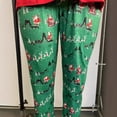 thumbnail image 4 of Año nuevo Algodón europeo y americano Decoración para padres e hijos Decoración del hogar Otoño e invierno Estampado de Papá Noel Pijamas navideños Conjunto para padres e hijos, 4 of 5