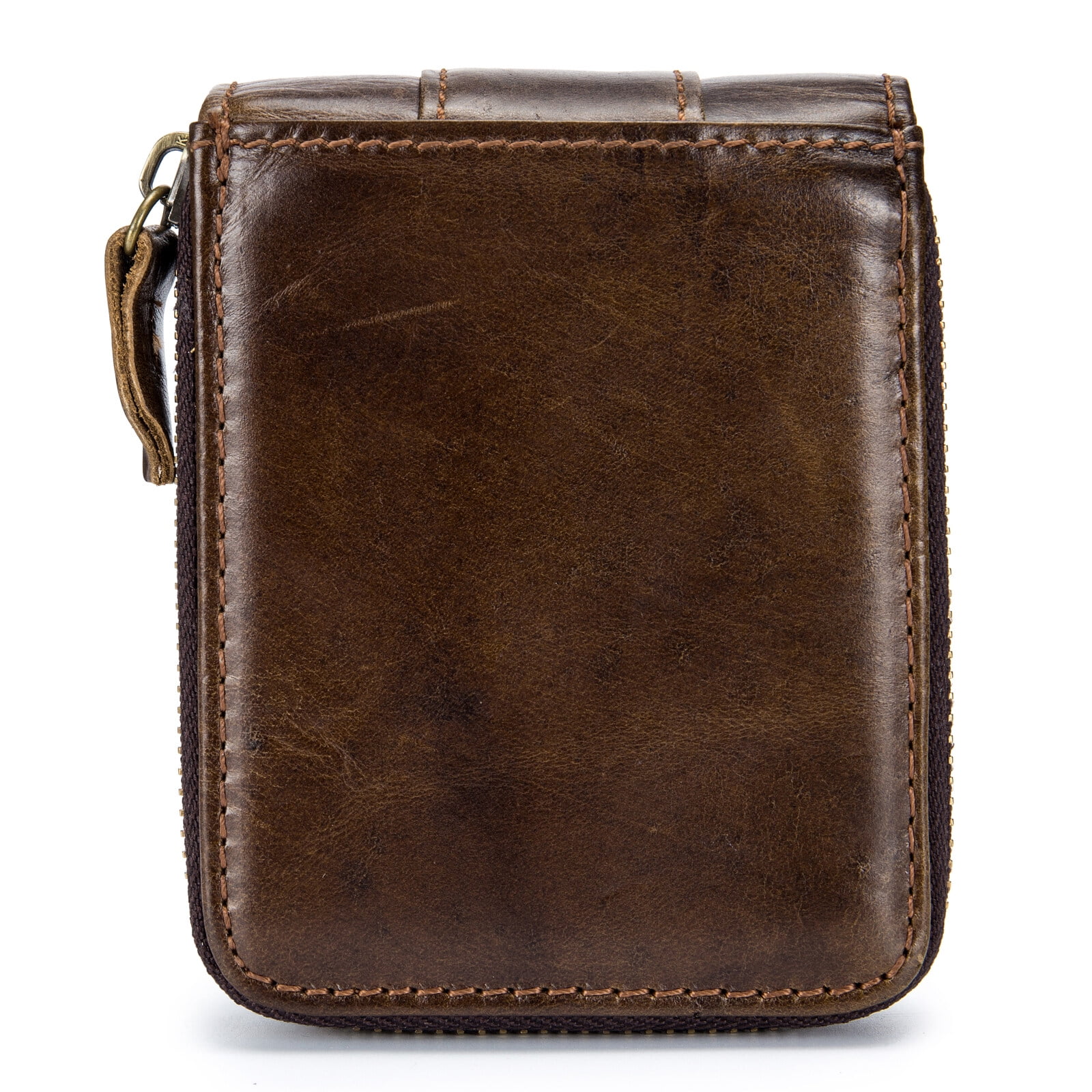 walet,Wallet Men Purse Leather Wallet Leather Zipper Wallet Men