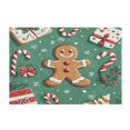 thumbnail image 7 of Yayeee Bath Rug for Bathroom Floor Non Slip Rectangle Fluffy Soft Absorbent Mat, 16"x24", Christmas Gingerbread, 7 of 7