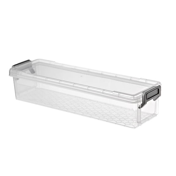 Clear Plastic Storage Box Stackable Storage Bin with Lid Office School Supplies for Items Organization