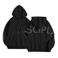 thumbnail image 6 of CAIXIA Womens Hoodies DISCIPLE Hoodie Sweatshirt Men Women Oversized Fashion Letter Printed Streetwear Hooded Pullover with Pocket,Black, 6 of 7