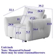 thumbnail image 5 of CQSXDA 35.24 Inch Modern Teddy Fabric Sofa in Beige  with One Pillow Upholstered Sofa for Office and Home Use, 5 of 8