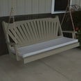 thumbnail image 1 of A &amp; L Furniture Yellow Pine Fanback Porch Swing, 1 of 3