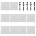 thumbnail image 1 of Adhesive Wall Mount Screw Hooks Punch-Free Self-Adhesive Wall-Mounted Accessories Silver Plastic and Stainless Steel for Wall Mounting 10Pack, 1 of 4