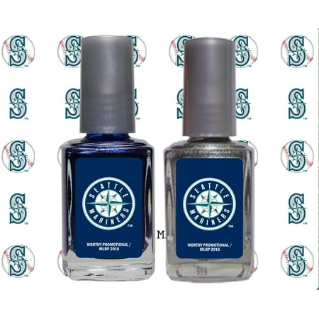 Seattle Mariners 2-Pack Nail Polish and Decal Set - No Size