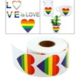 thumbnail image 4 of 500x/Roll Rainbow Heart Sticker Valentine'S Day Sealing Baby Shower heart Labels Self Adhesive, 4 of 8
