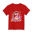 thumbnail image 6 of xaweyi Kids Girls Halloween Fashion Tshirt Crew Neck Short Sleeve Ghost Pumpkin Printed Casual Top, 6 of 7