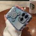 thumbnail image 2 of Compatible with iPhone 14 Pro Max Cute Case,Sparkle Diamond Rhinestone Design Bear,with Separated Glitter Paper, Luxury Shiny Bling Soft Shockproof Plating Women Girls Case Cover (Light Blue), 2 of 15